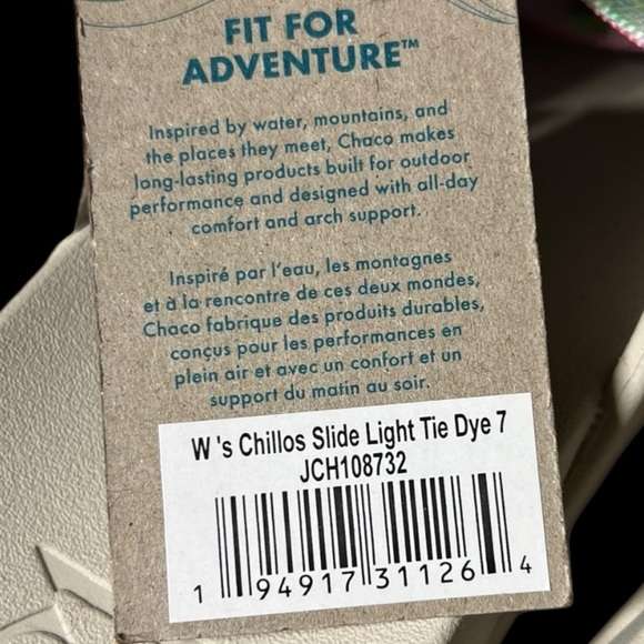 🌻NEW w.tags Chaco Light Tie Dye Chillos Slides - Women's Size 7 - Picture 12 of 12